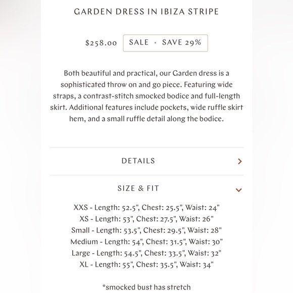 Millie Garden Dress in Ibiza Stripes Size Small - Picture 4 of 11